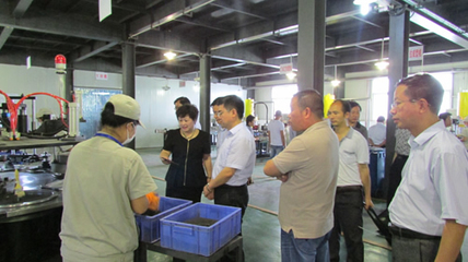全州项目建设观摩组一行到富城实业公司实地观摩